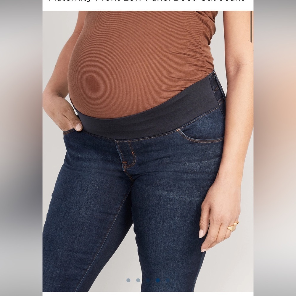 Maternity Front Low Panel Boot-Cut Jeans - Picture 4 of 5